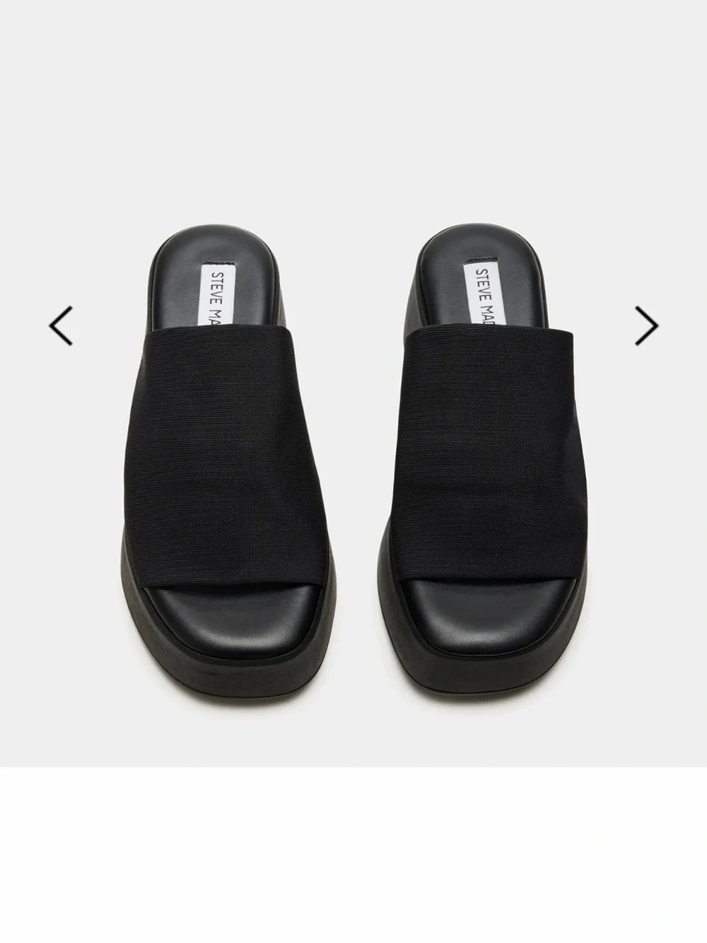 Steve Madden Slinky 30 Black Platform Slide Sandal 👡 BRAND NEW